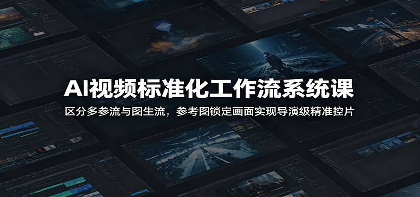 AI视频标准化工作流系统课：区分多参流与图生流，参考图锁定画面实现导演级精准控片-宝藏屋创业网