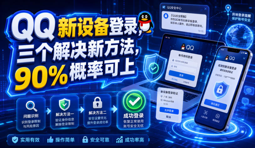 QQ新设备登录，三个解决新方法，90%概率可上-宝藏屋创业网