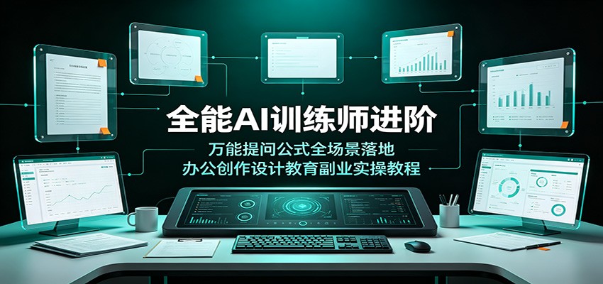 全能AI训练师进阶：万能提问公式全场景落地，办公创作设计教育副业实操教程-宝藏屋创业网