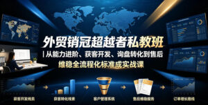 外贸销冠超越者私教班｜从能力进阶、获客开发、询盘转化到售后维稳全流程标准化成交实战课-宝藏屋创业网