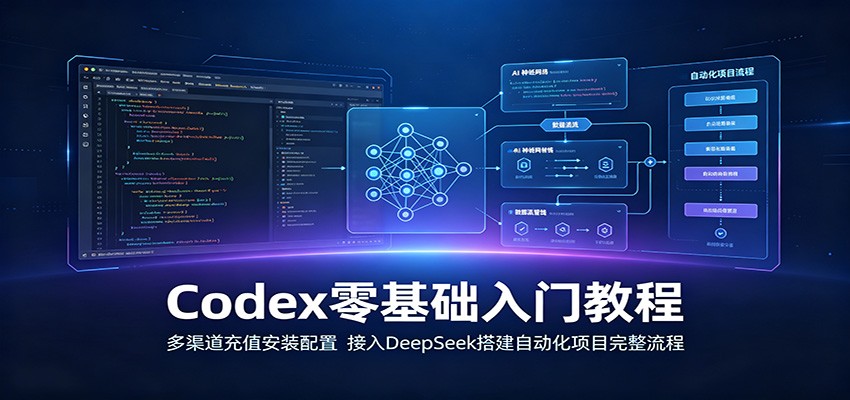Codex零基础入门教程：多渠道充值安装配置，接入DeepSeek搭建自动化项目完整流程-宝藏屋创业网