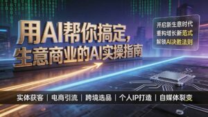 用AI帮你搞定，生意商业的AI实操指南，开启新生意时代，重构增长新范式，解锁AI时代决胜法则-宝藏屋创业网
