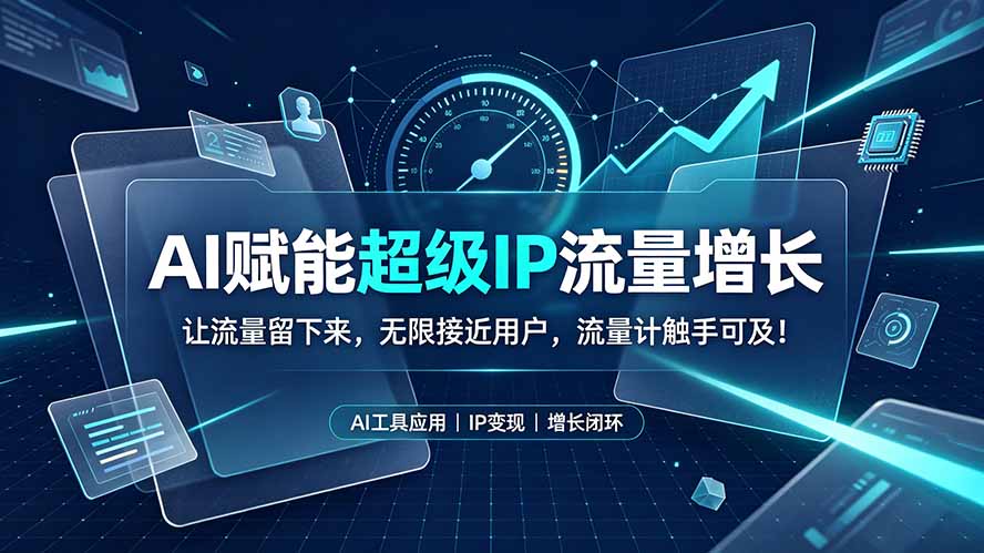 AI赋能超级IP流量增长：让流量留下来，无限接近用户，流量计触手可及！-宝藏屋创业网