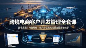 跨境电商客户开发管理全套课·拓客渠道|询盘转化|客户分层复购运营完整落地教学-宝藏屋创业网