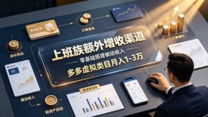 上班族额外增收渠道,零基础搭建被动收入,多多虚拟类目月入 1-3 万-宝藏屋创业网
