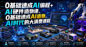 0基础速成AI编程+AI硬件造物课，0基础速成AI造物，AI时代的大满贯课程-宝藏屋创业网