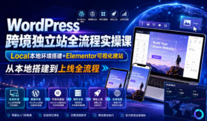 WordPress跨境独立站全流程实操课|Local本地环境搭建+Elementor可视化建站,从本地搭建到上线全流程-宝藏屋创业网