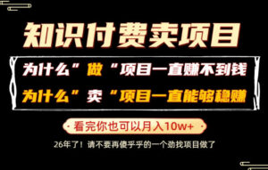 普通人为什么能够靠卖项目轻松月入10W+,而做项目却容易成炮灰,卖项目为什么能够稳賺不赔?【揭秘】-宝藏屋创业网