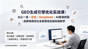 GEO生成引擎优化实战课:文心一言|豆包|DeepSeek|AI收录抓取|品牌电商优化全套落地实操教学-宝藏屋创业网