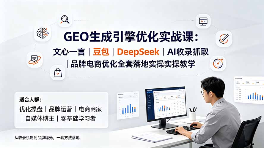 GEO生成引擎优化实战课：文心一言｜豆包｜DeepSeek｜AI收录抓取｜品牌电商优化全套落地实操教学-宝藏屋创业网