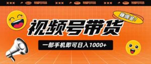 视频号带货，一部手机即可日入1000+，无人直播玩法轻松躺赚带货佣金-宝藏屋创业网