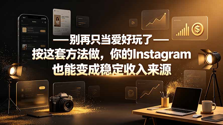 别再只当爱好玩了——按这套方法做，你的Instagram也能变成稳定收入来源-宝藏屋创业网