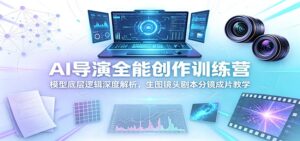 AI导演全能创作训练营:模型底层逻辑深度解析,生图镜头剧本分镜成片教学-宝藏屋创业网