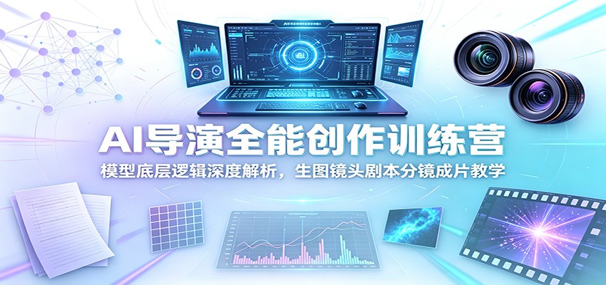AI导演全能创作训练营：模型底层逻辑深度解析，生图镜头剧本分镜成片教学-宝藏屋创业网