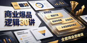 商业爆品逻辑30讲|拆解各行各业头部品牌盈利模式,吃透爆品打造、低成本传播、长效变现全套商业思维课-宝藏屋创业网