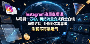 Instagram流量变现课，从零到十万粉，再把流量变成真金白银——这套方法，让涨粉不再靠运气【原创双语字幕】-宝藏屋创业网