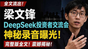 全文流出梁文锋DeepSeek投资者交流会神秘录音曝光,感兴趣的抓紧看【PDF文档】-宝藏屋创业网