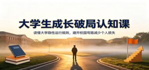 大学生成长破局认知课：读懂大学隐性运行规则，避开校园弯路减少个人损失-宝藏屋创业网