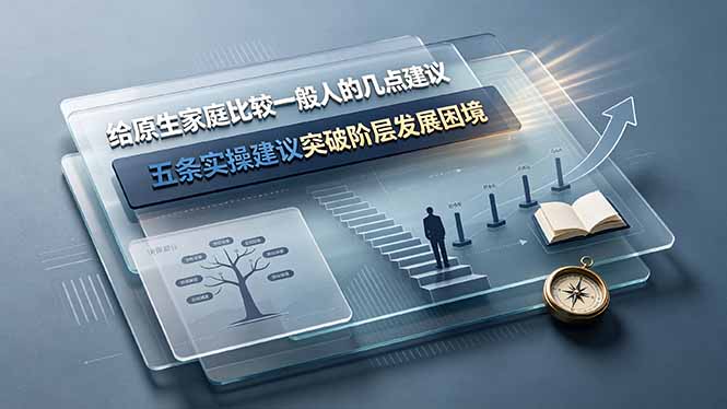 付费文章：给原生家庭比较一般人的几点建议，五条实操建议突破阶层发展困境-宝藏屋创业网