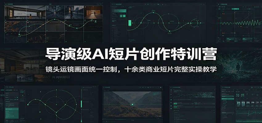 导演级AI短片创作特训营：镜头运镜画面统一控制，十余类商业短片完整实操教学(更新)-宝藏屋创业网
