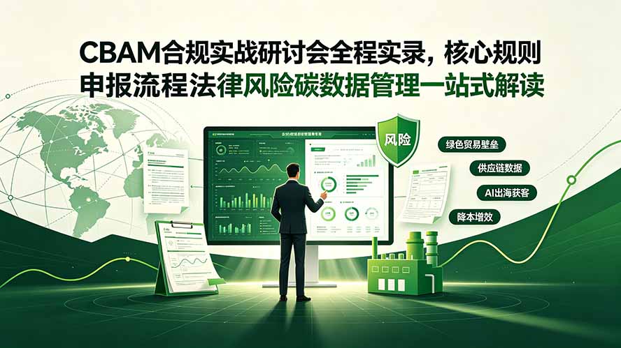 CBAM合规实战研讨会全程实录，核心规则申报流程法律风险碳数据管理一站式解读-宝藏屋创业网