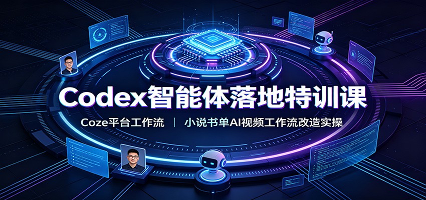 Codex智能体落地特训课：Coze平台工作流，小说书单AI视频工作流改造实操-宝藏屋创业网