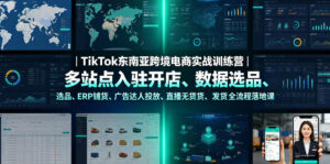 TikTok东南亚跨境电商实战训练营|多站点入驻开店、数据选品、ERP铺货、广告达人投放、直播无货源发货全流程落地课-宝藏屋创业网
