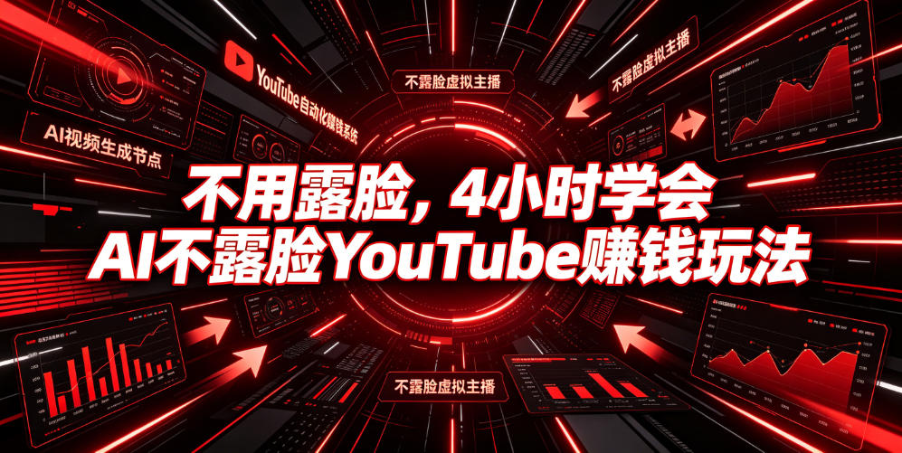 不用露脸，4小时学会AI不露脸YouTube賺钱玩法【原创双语字幕】-宝藏屋创业网