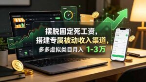 摆脱固定死工资,搭建专属被动收入渠道,多多虚拟类目月入 1-3 万-宝藏屋创业网
