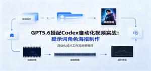 GPT5.6搭配Codex自动化视频实战:提示词角色海报制作,自动化成片工作流拆解教程-宝藏屋创业网