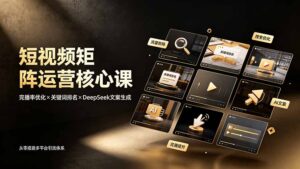短视频矩阵运营核心课:完播率优化×关键词排名×DeepSeek文案生成,从零搭建多平台引流体系-宝藏屋创业网