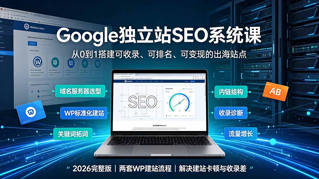 图片[2]-Google独立站SEO-7月系统课：出海基建×WordPress建站×AI内容生产×站内外优化×Search Console×AdSense变现-宝藏屋创业网