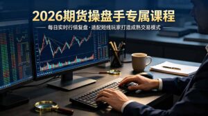 2026期货操盘手专属课程-更新7月11，每日实时行情复盘，适配短线玩家打造成熟交易模式-宝藏屋创业网