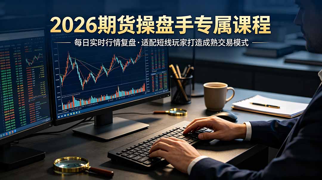 2026期货操盘手专属课程-更新7月11，每日实时行情复盘，适配短线玩家打造成熟交易模式-宝藏屋创业网