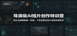 导演级AI短片创作特训营:镜头运镜画面统一控制,十余类商业短片完整实操教学(更新)-宝藏屋创业网