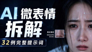 AI微表情拆解提示词合集,精准调控AI角色表情,可直接复用,0基础也能调出影视级表情变化-宝藏屋创业网