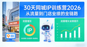 30天同城IP训练营2026年,从流量到门店业绩的全链路(0808更新)-宝藏屋创业网