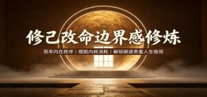 修己改命边界感修炼：筑牢内在秩序，摆脱内耗消耗，解锁顺遂贵重人生格局-宝藏屋创业网