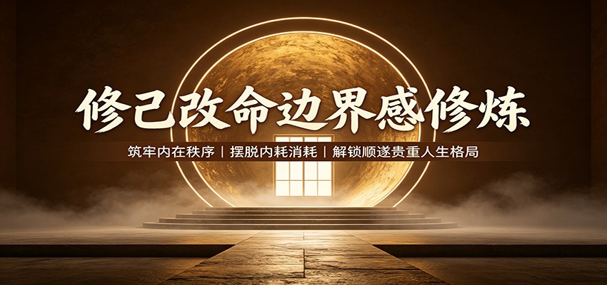 修己改命边界感修炼：筑牢内在秩序，摆脱内耗消耗，解锁顺遂贵重人生格局-宝藏屋创业网