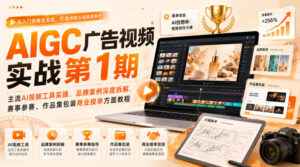AIGC广告视频实战第1期,主流AI视频工具实操、品牌案例深度拆解、赛事参赛、作品集包装商业接单方面教程-宝藏屋创业网