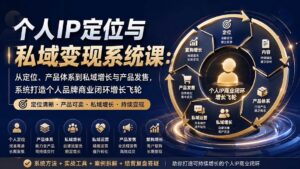 (20143期)个人IP定位与私域变现系统课:从定位、产品体系到私域增长与产品发售,系统打造个人品牌商业闭环增长飞轮-宝藏屋创业网