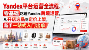 Yandex平台运营全流程,零基础吃透Yandex跨境运营,从开店选品到定价上架,新手一站式入门出单-宝藏屋创业网