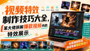 视频特效制作技巧大全,某大佬拆解爆款视频内的特效展示-宝藏屋创业网