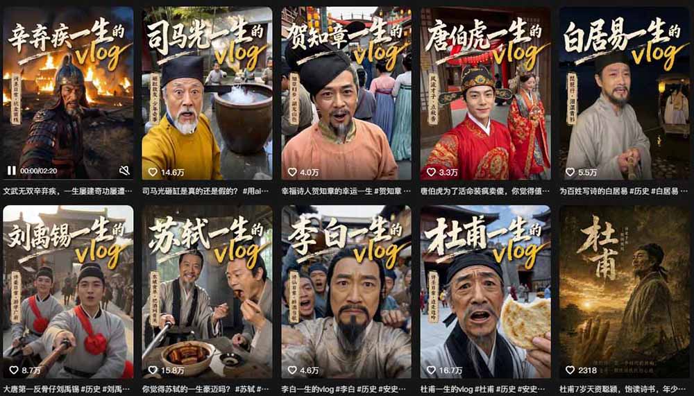 图片[3]-历史人物，诗人一生Vlog教学， AI制作丨伙伴计划丨精选收益丨商单收徒 ，新领域红利期，抓紧做-宝藏屋创业网