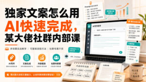 独家文案怎么用AI快速完成，某大佬社群内部课-宝藏屋创业网