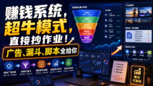 賺钱系统,超牛模式,直接抄作业!广告、漏斗、脚本全给你【原创双语字幕】-宝藏屋创业网