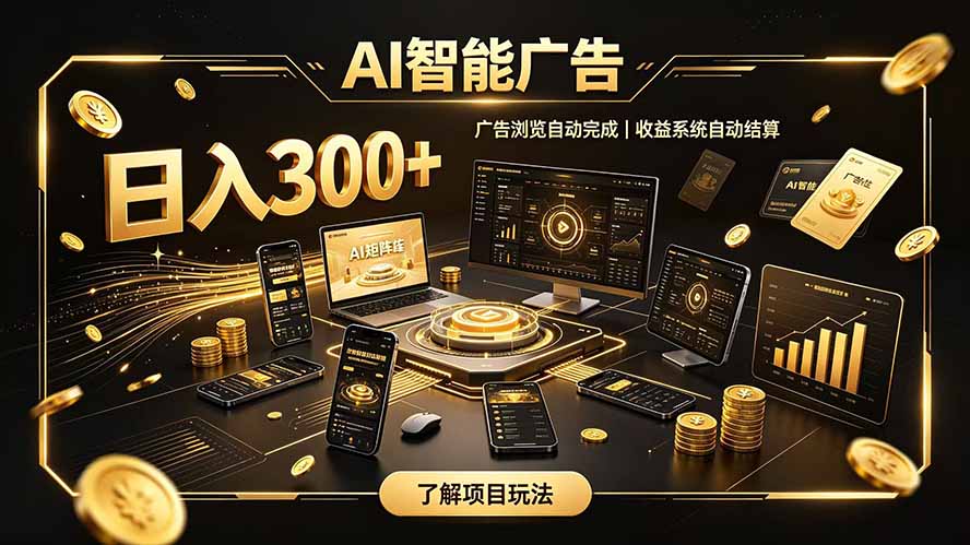 自研 AI 系统｜轻资产起步｜长期稳定收益｜宝妈 上班族轻轻松松日入300+-宝藏屋创业网