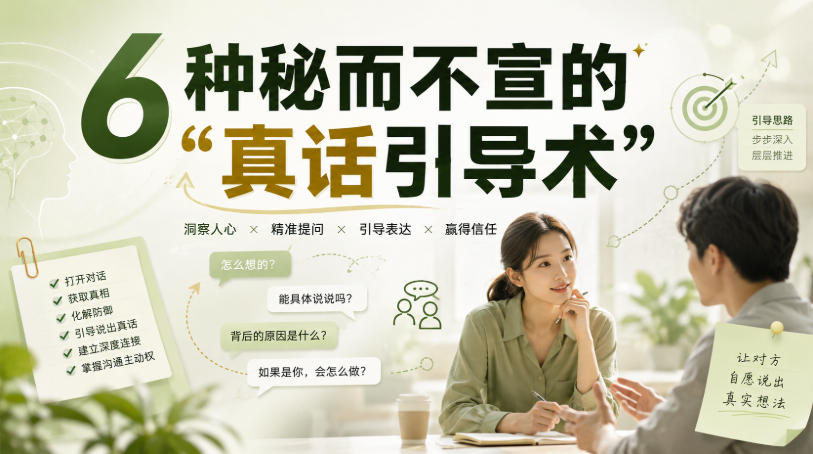 付费文章：6种秘而不宣的“真话引导术”-宝藏屋创业网