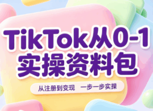 TikTok从0-1实操资料包:养号SOP+爆款公式+投流手册-宝藏屋创业网