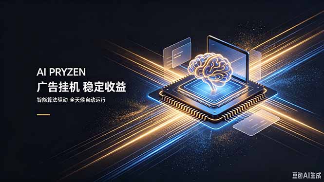 AI Pryzen 广告挂机｜24小时自动跑，日入300-500，新手零门槛-宝藏屋创业网